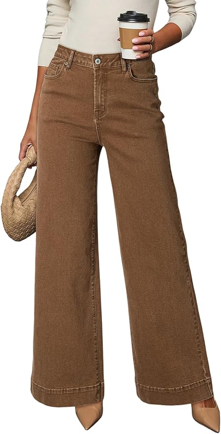 Dokotoo High Waisted Wide Leg Stretch Jeans